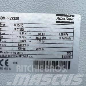 Atlas Copco Compressor, Kompressor GA 55 VSD FF Kompresszorok