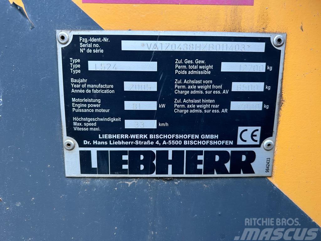 Liebherr L 524 Gumikerekes homlokrakodók