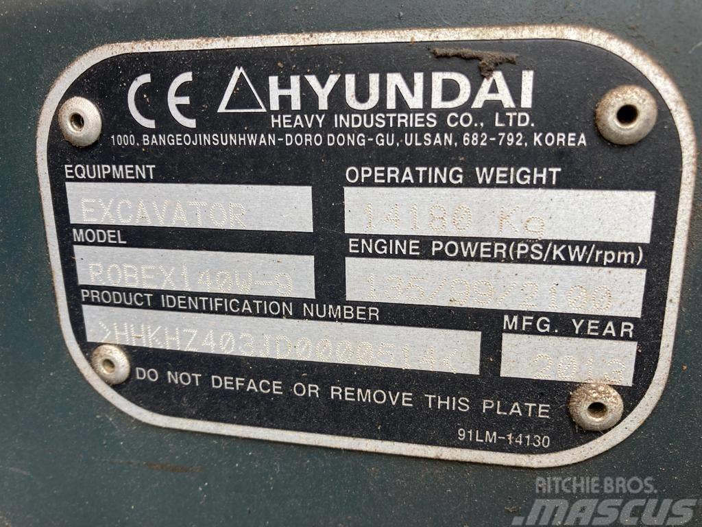 Hyundai Robex 140 W-9 Gumikerekes kotrók