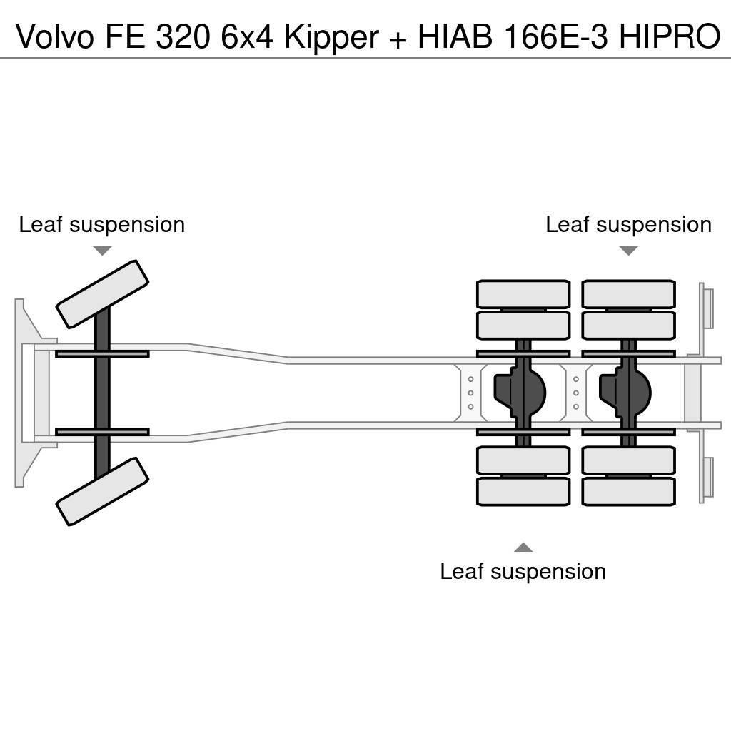 Volvo FE 320 6x4 Kipper + HIAB 166E-3 HIPRO Billenő teherautók