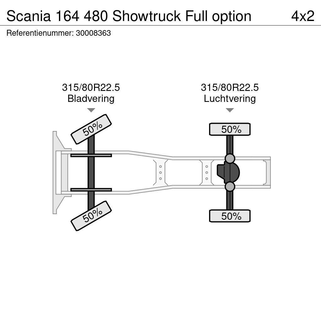 Scania 164 480 Showtruck Full option Nyergesvontatók
