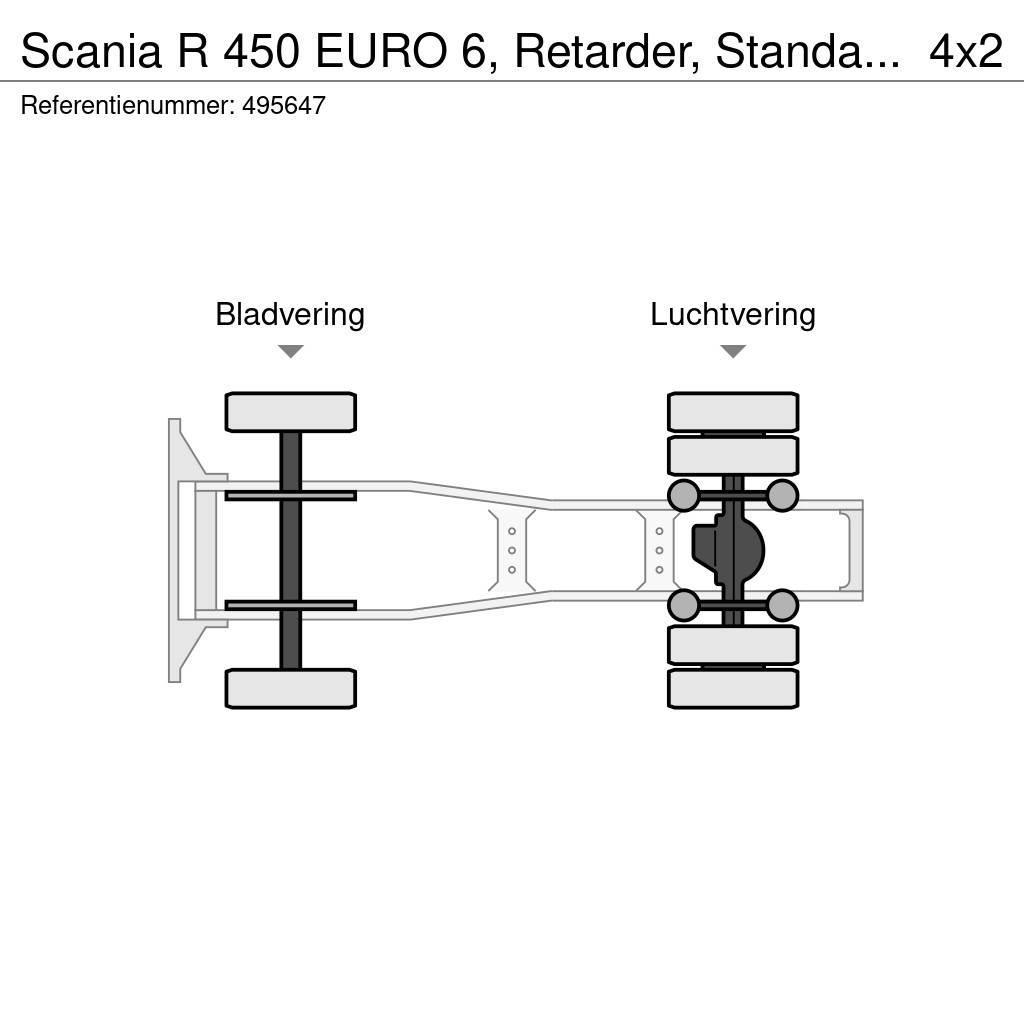 Scania R 450 EURO 6, Retarder, Standairco Nyergesvontatók