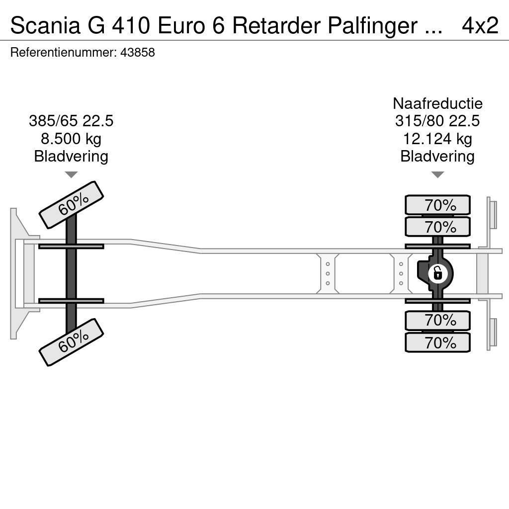 Scania G 410 Euro 6 Retarder Palfinger 15 Ton haakarmsyst Horgos rakodó teherautók