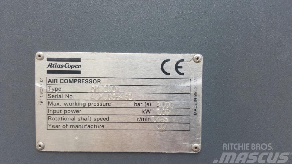 Atlas Copco Compressor, Kompressor GR 110 Kompresszorok