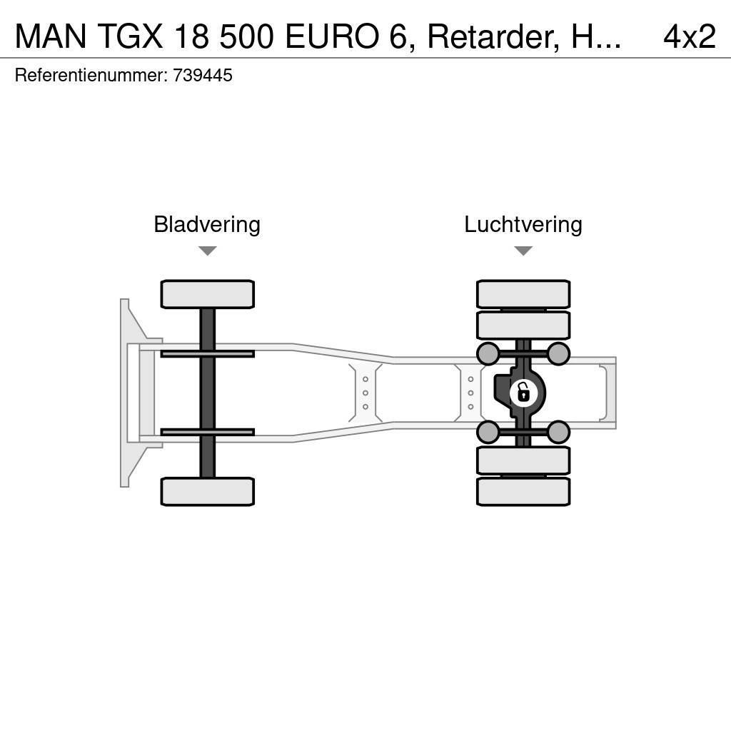 MAN TGX 18 500 EURO 6, Retarder, Hydrauliek, 6 Units Nyergesvontatók