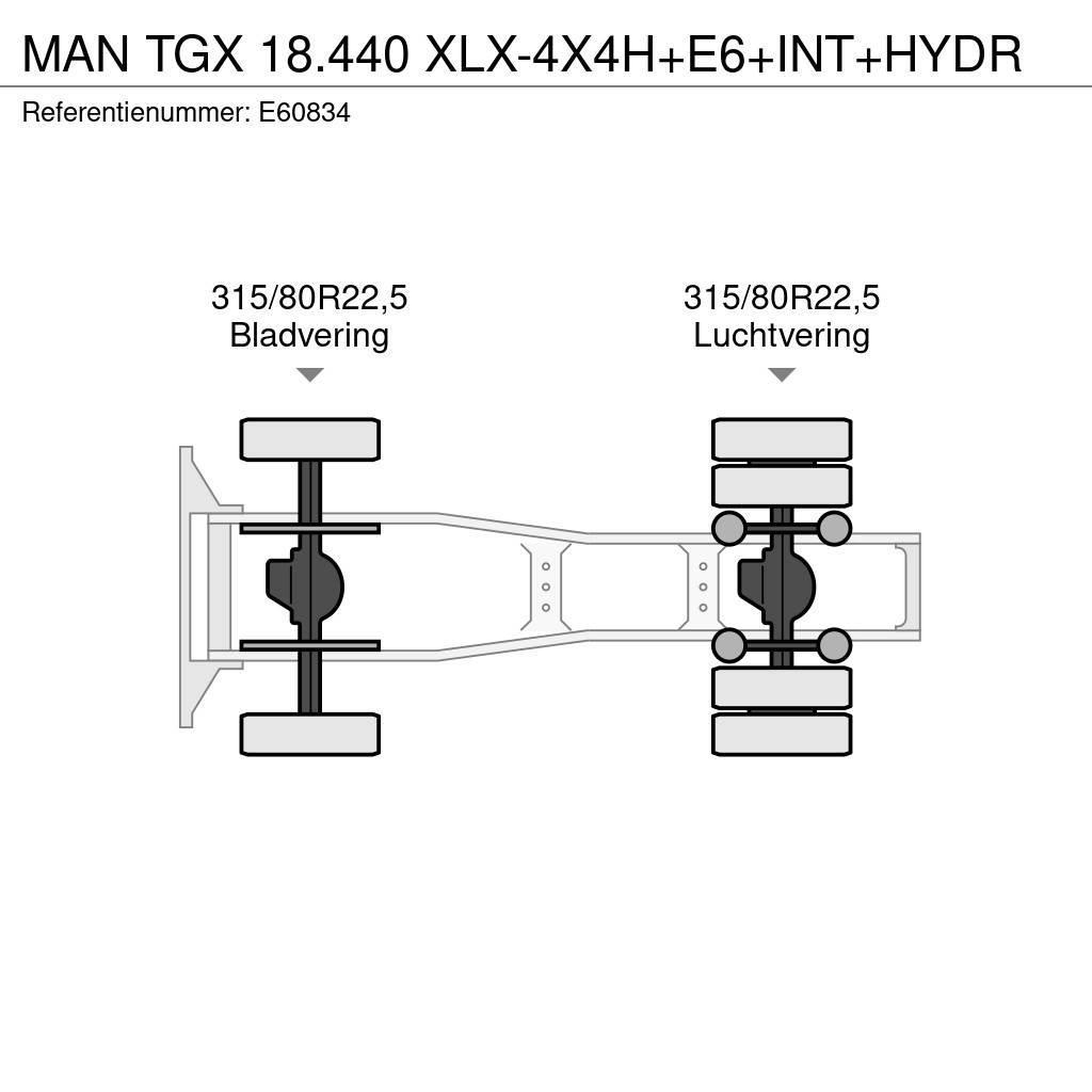 MAN TGX 18.440 XLX-4X4H+E6+INT+HYDR Nyergesvontatók