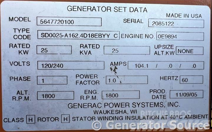 Generac 25 kW - JUST ARRIVED Dízel áramfejlesztők