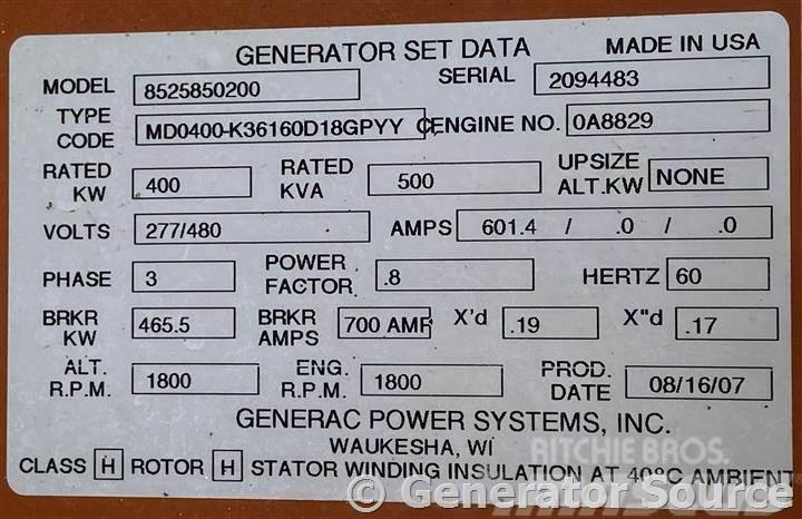 Generac 400 kW - JUST ARRIVED Dízel áramfejlesztők