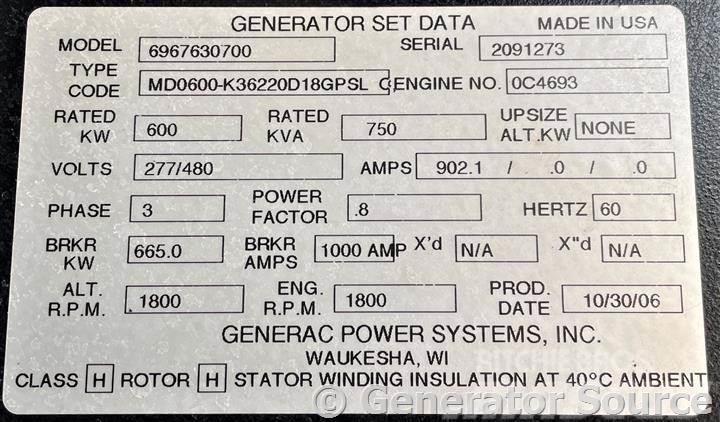 Generac 600 kW - JUST ARRIVED Dízel áramfejlesztők