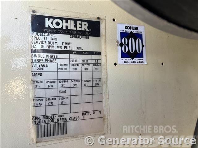 Kohler 240 kW Dízel áramfejlesztők