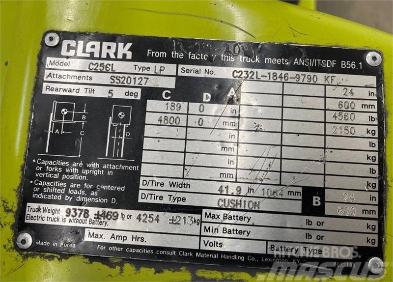 Clark C25CL Targoncák-Egyéb