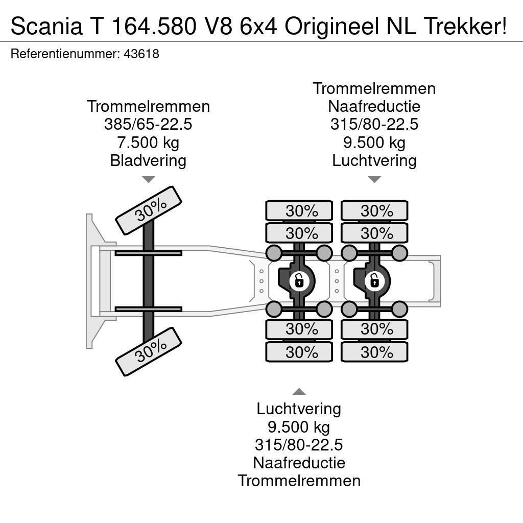 Scania T 164.580 V8 6x4 Origineel NL Trekker! Nyergesvontatók