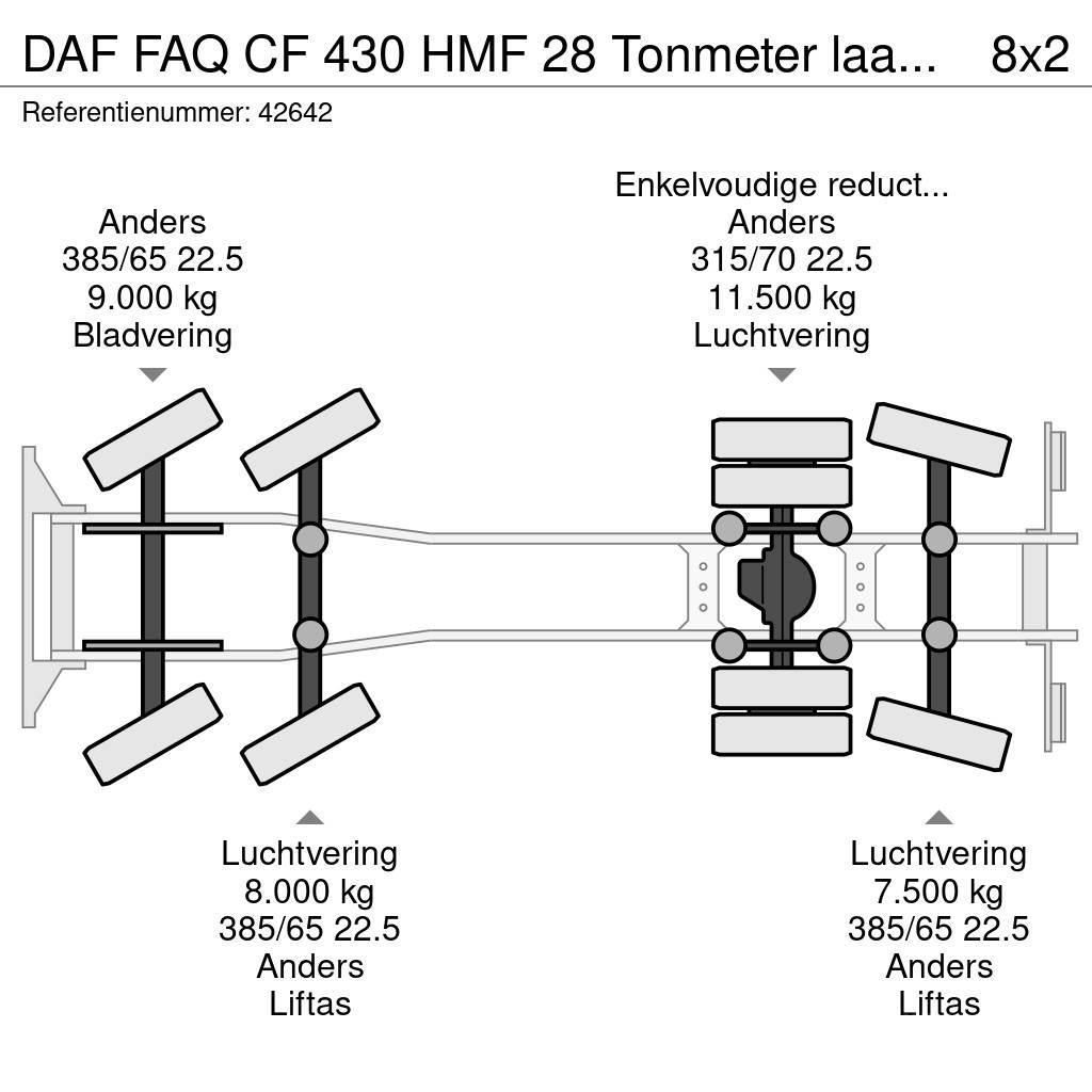 DAF FAQ CF 430 HMF 28 Tonmeter laadkraan Horgos rakodó teherautók
