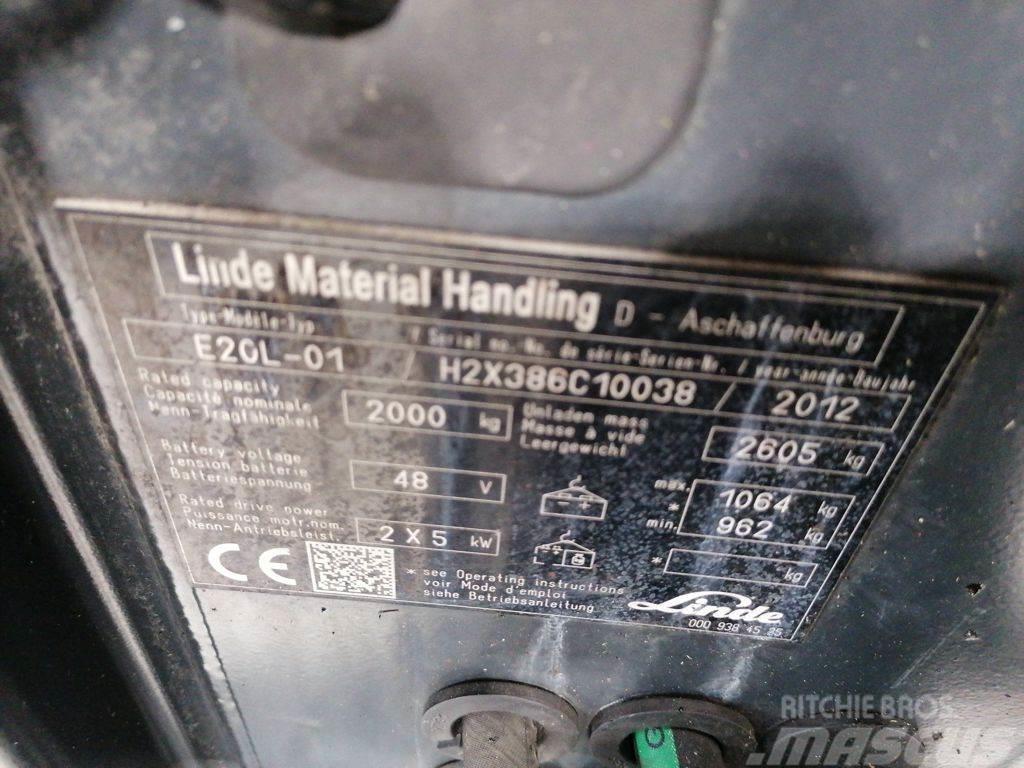 Linde E20L-01 Elektromos targoncák