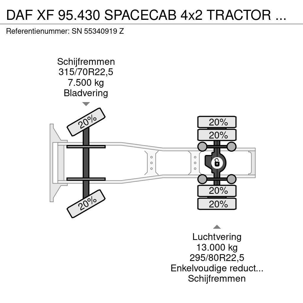 DAF XF 95.430 SPACECAB 4x2 TRACTOR UNIT (EURO 3 / ZF16 Nyergesvontatók