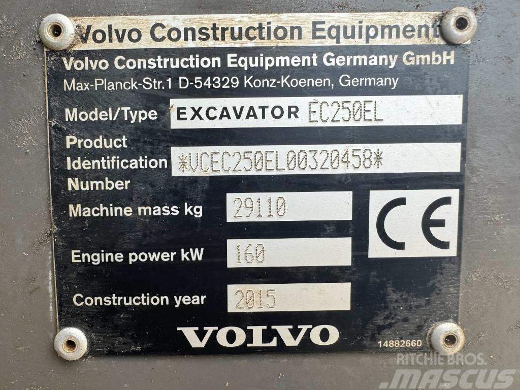 Volvo EC250EL Excellent Working Condition / CE Lánctalpas kotrók