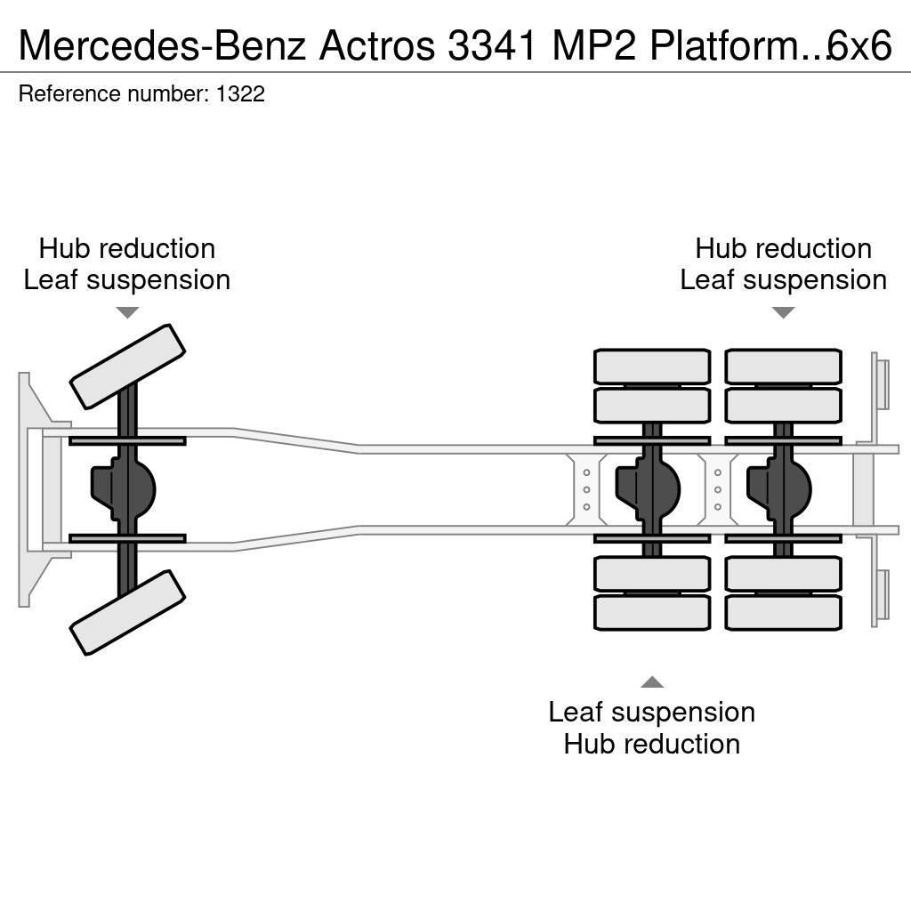 Mercedes-Benz Actros 3341 MP2 Platform Twistlocks for 20ft Conta Platós / Ponyvás teherautók