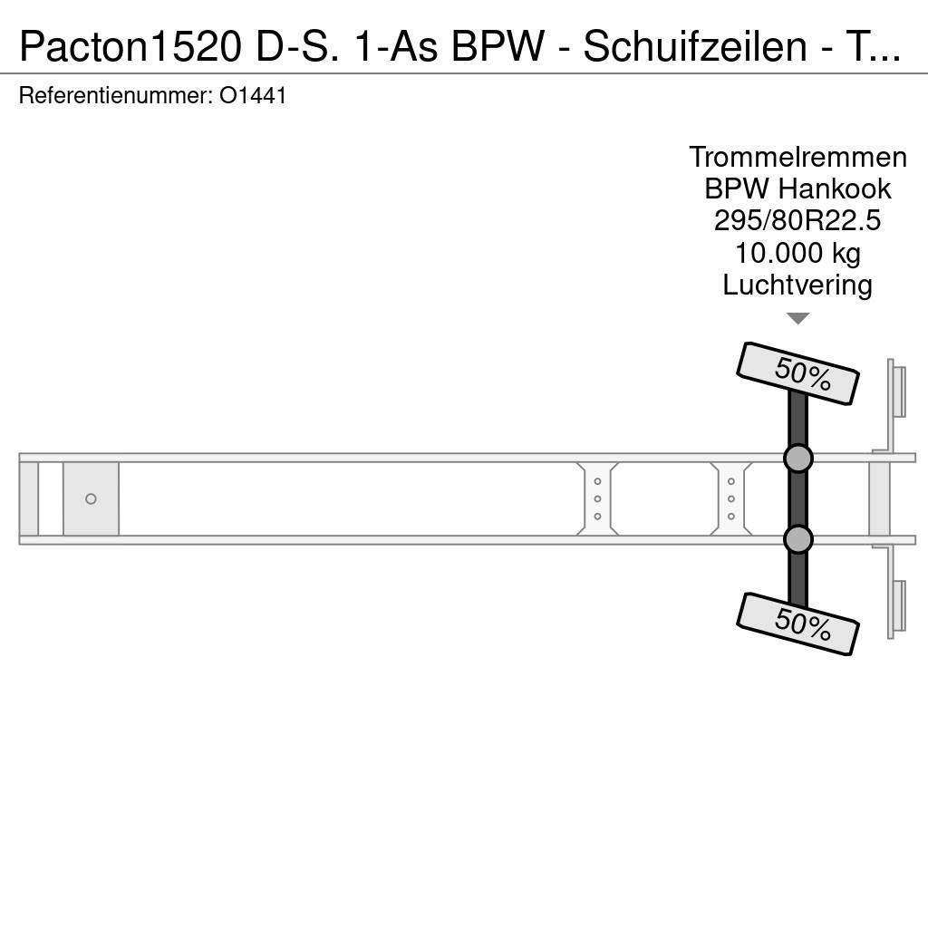 Pacton 1520 D-S. 1-As BPW - Schuifzeilen - Trommelremmen Elhúzható ponyvás félpótkocsik