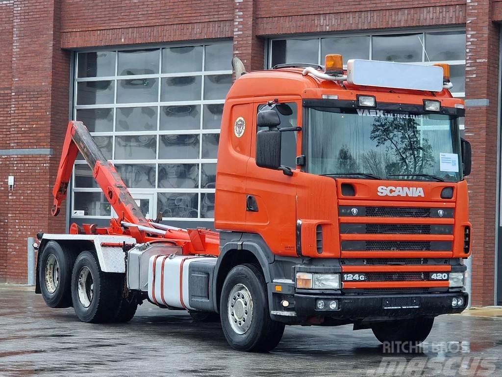 Scania R124-420 6x2 Hooklift - Manual gearbox - Retarder Horgos rakodó teherautók