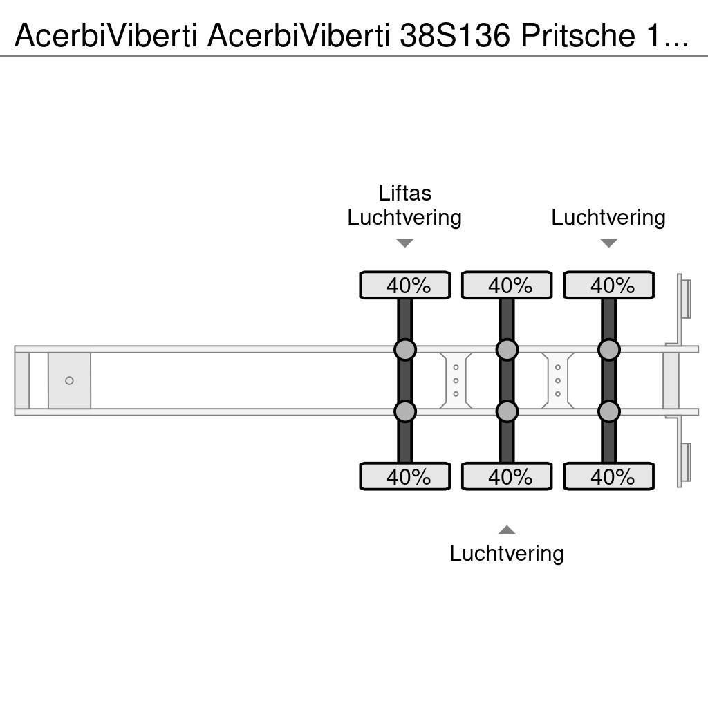  AcerbiViberti 38S136 Pritsche 13.80m Platós / Ponyvás félpótkocsik