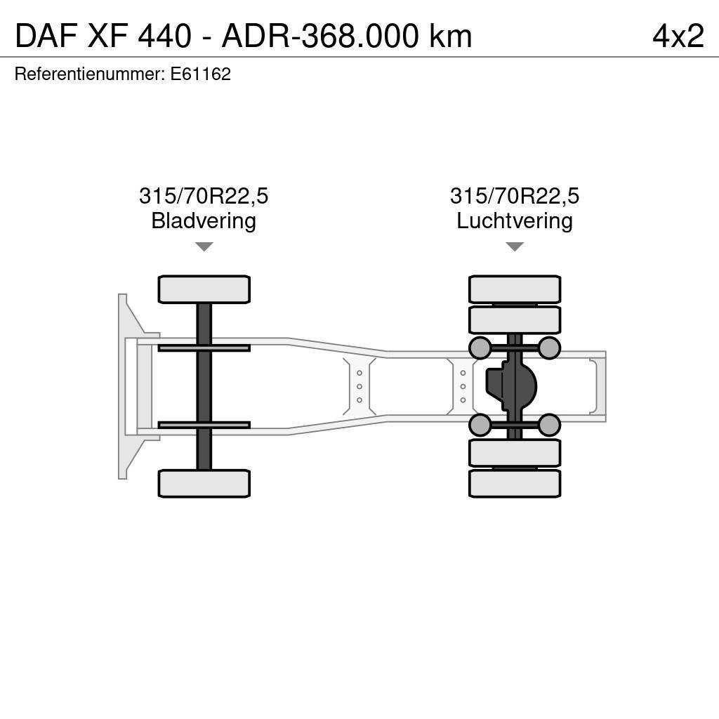 DAF XF 440 - ADR-368.000 km Nyergesvontatók