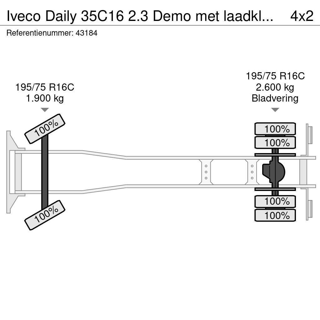 Iveco Daily 35C16 2.3 Demo met laadklep Just 2.254 km! Dobozos teherautók
