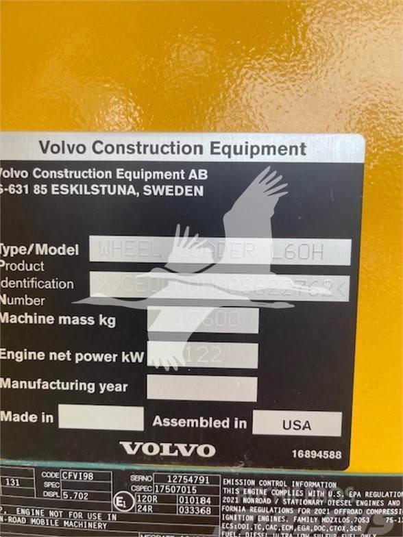 Volvo L60H Gumikerekes homlokrakodók