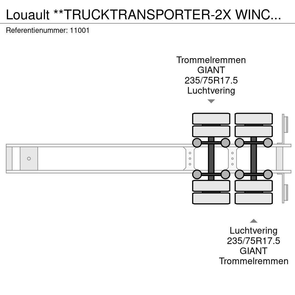  Louault **TRUCKTRANSPORTER-2X WINCH-TUV TILL 04-20 Mélybölcsős félpótkocsik