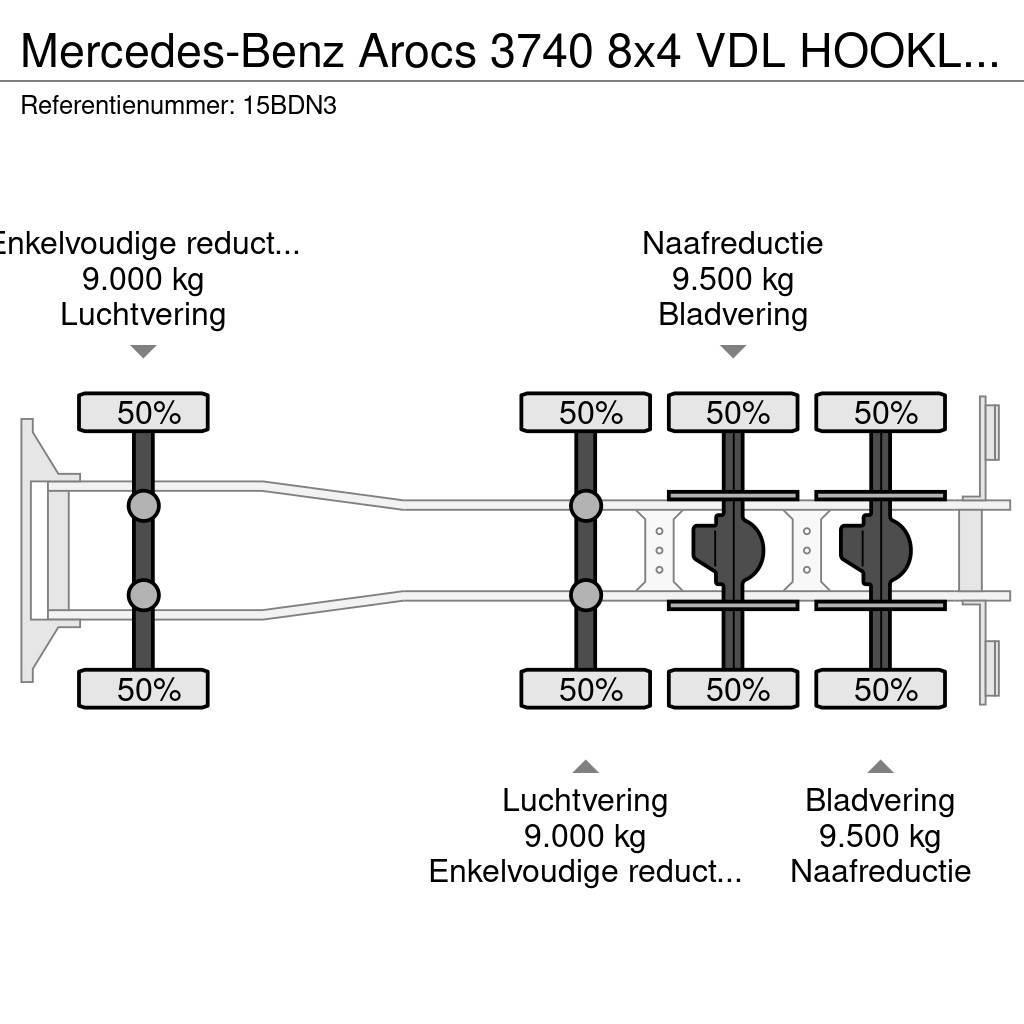 Mercedes-Benz Arocs 3740 8x4 VDL HOOKLIFT! TOP!HAAKARM/CONTAINER Horgos rakodó teherautók