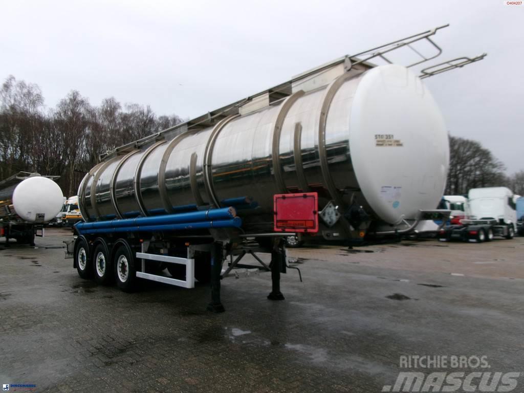 Clayton Chemical tank inox 37.5 m3 / 1 comp Tartályos félpótkocsik