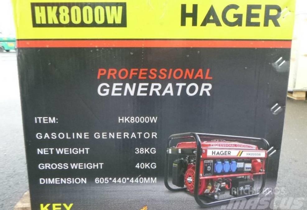  Hager HK 8000W Stromaggregat Generator Benzin Áramfejlesztők