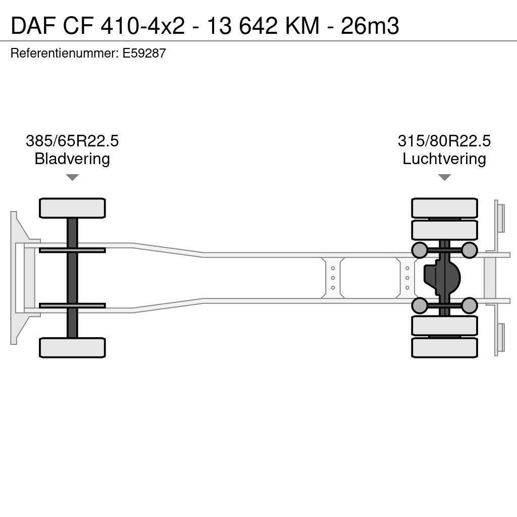 DAF CF 410-4x2 - 13 642 KM - 26m3 Billenő teherautók