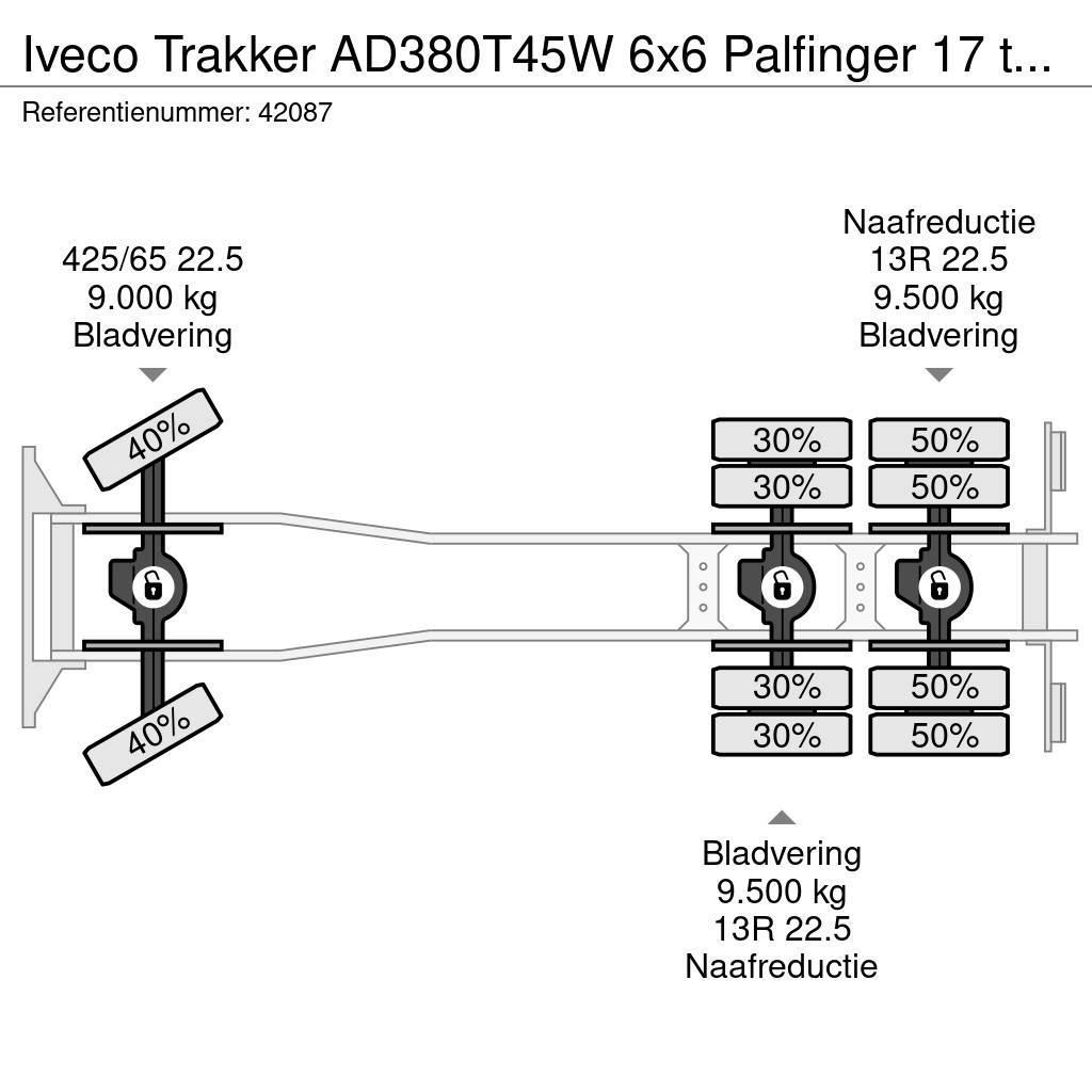 Iveco Trakker AD380T45W 6x6 Palfinger 17 ton/meter Z-kra Billenő teherautók