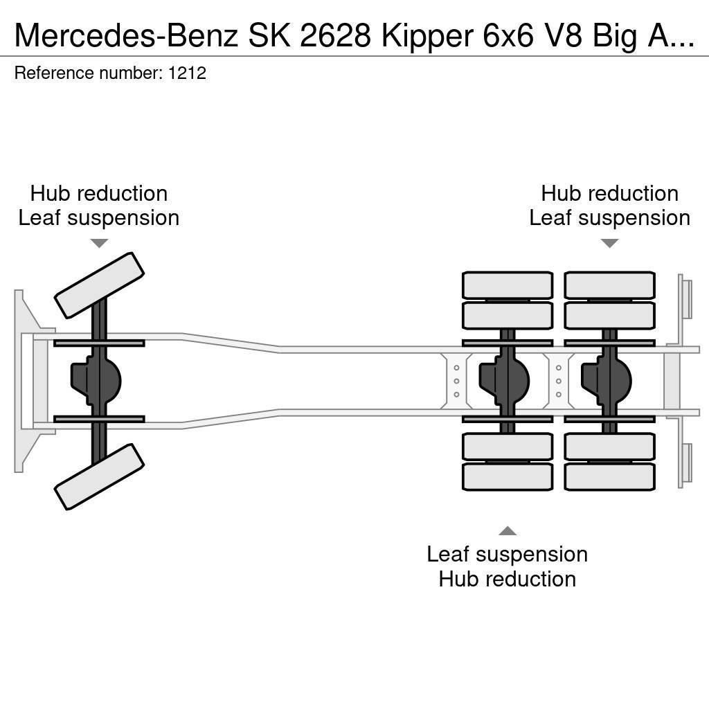 Mercedes-Benz SK 2628 Kipper 6x6 V8 Big Axle's Crane Auxilery ZF Billenő teherautók