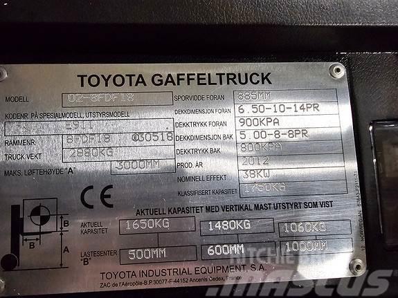 Toyota Tornero 02-8FDF18 Dízel targoncák