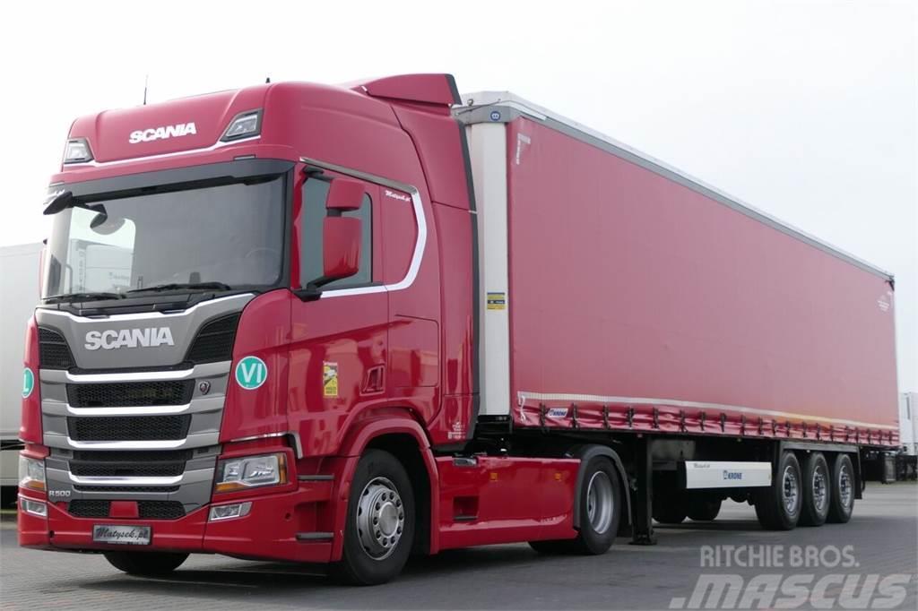 Scania R 500 / I-PARK COOL / NAVI / RETARDER + KRONE / CU Nyergesvontatók