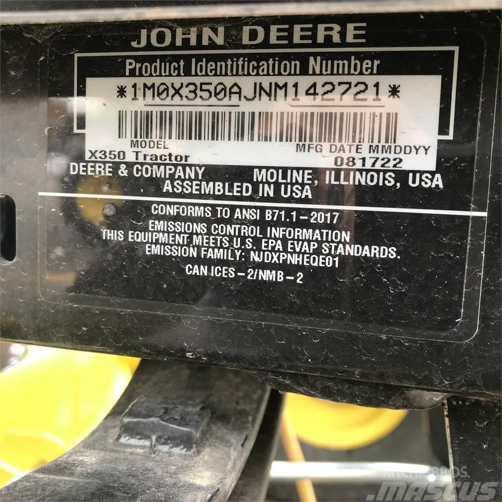 John Deere X350 Kompakt traktorok