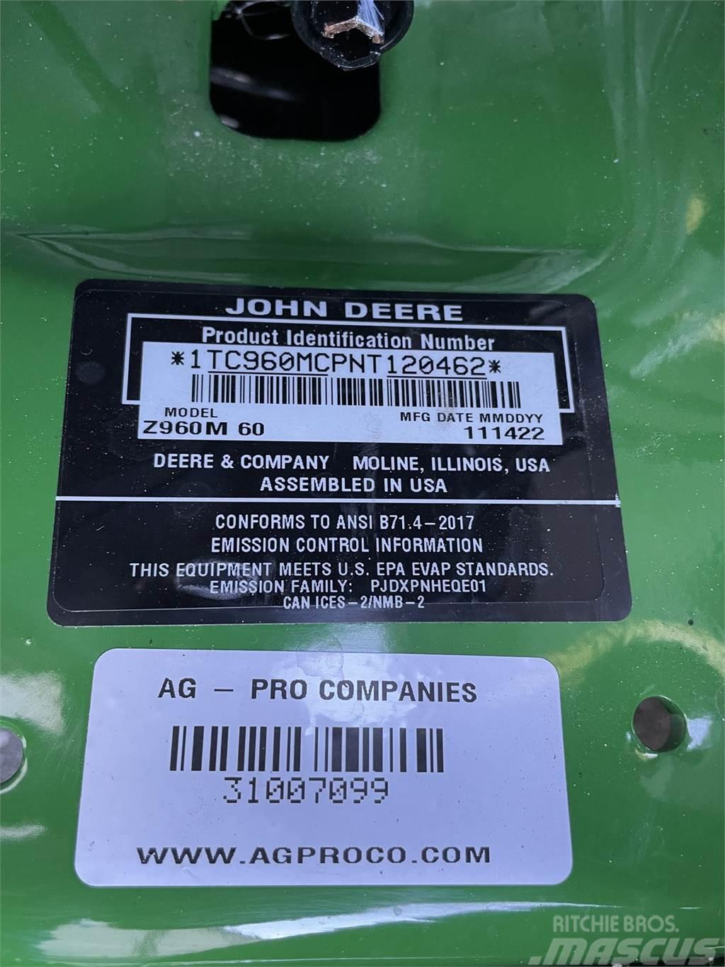 John Deere Z960M Nulla fordulósugarú fűnyírók