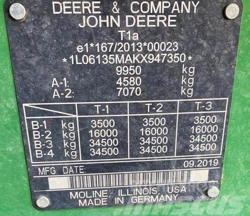 John Deere 6135M Traktorok