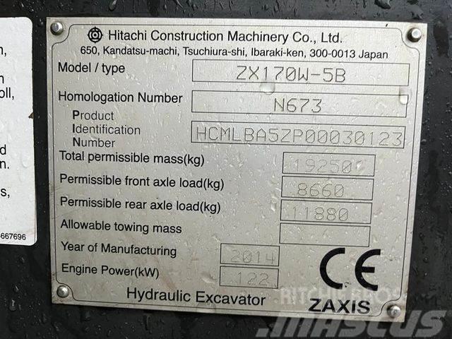 Hitachi ZX 170 W-5B Gumikerekes kotrók