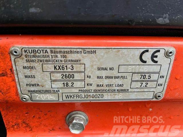 Kubota Minibagger KX 61 Minibagger 2245h, incl. Grabn+T Mini kotrók < 7t