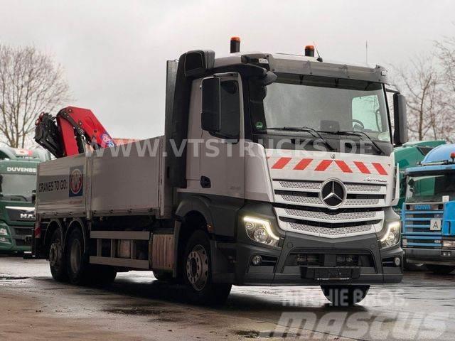 Mercedes-Benz Actros 2545 6x2 Lift-Lenk + HMF2320 Ladekran Platós / Ponyvás teherautók