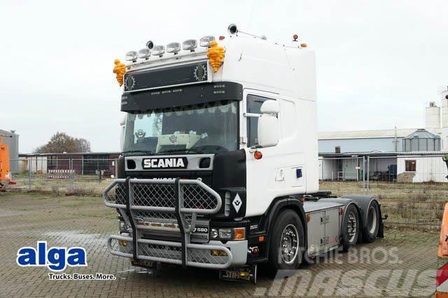 Scania R 164 6x2, V8, Hydraulik, ADR, Klima,Lampenbügel Nyergesvontatók