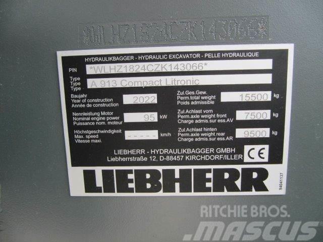 Liebherr A 913 Compact G6.0-D Gumikerekes kotrók