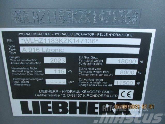 Liebherr A 916 Litronic G6.0-D Gumikerekes kotrók
