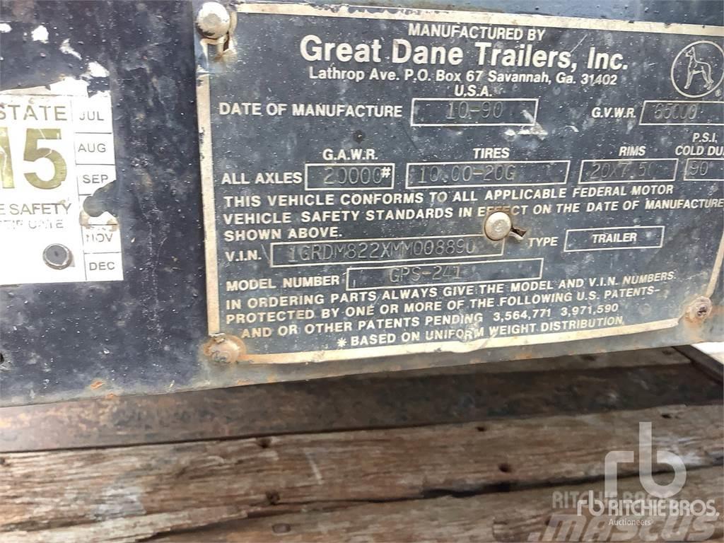 Great Dane 68000 lb 40 ft T/A Flatbed/Dropside semi-trailers