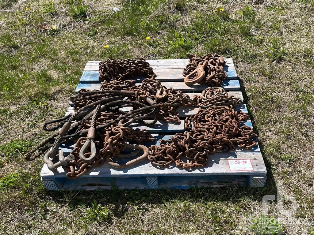  Quantity of Assorted Chains and Crane parts and equipment