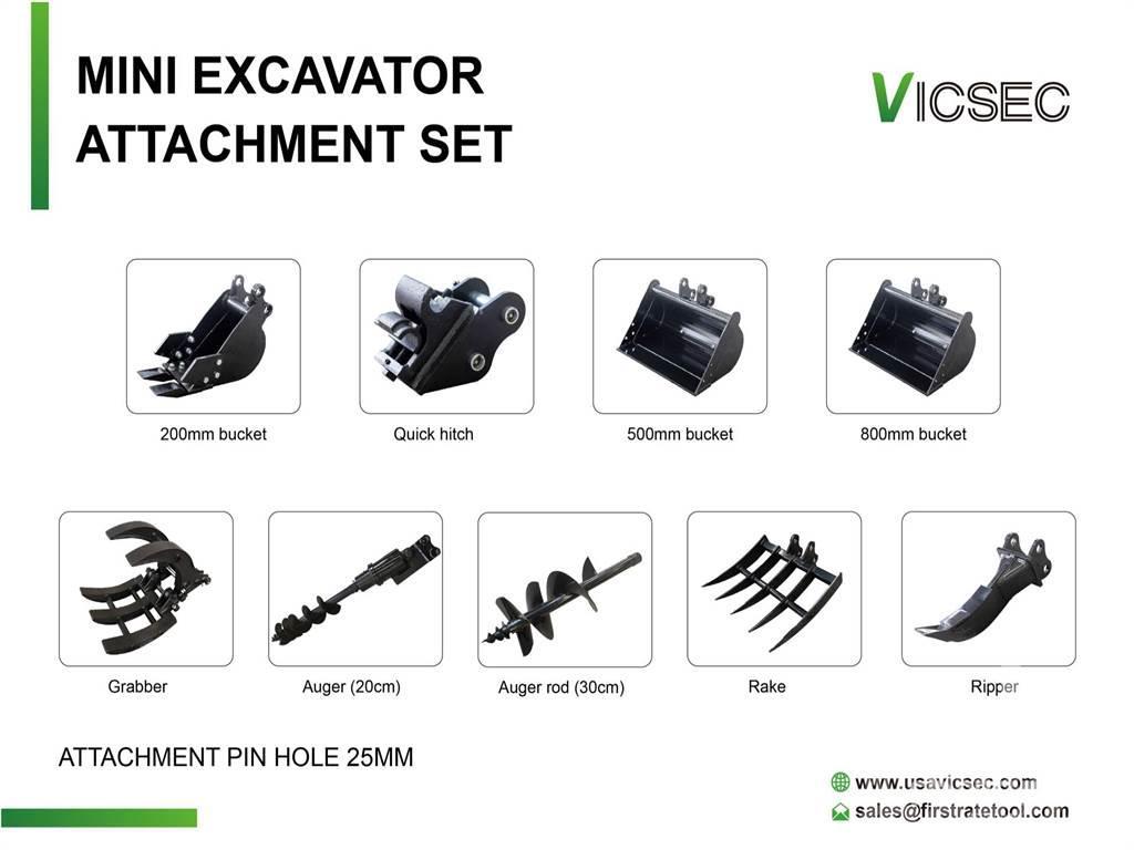  VICSEC Quantity of (9) Excavator Attac ... Egyéb alkatrészek