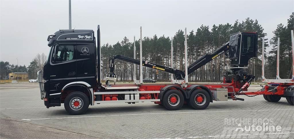 Mercedes-Benz Arocs 2663 Log Transporter Crane CRANE PALFINGER E Rönkszállító teherautók