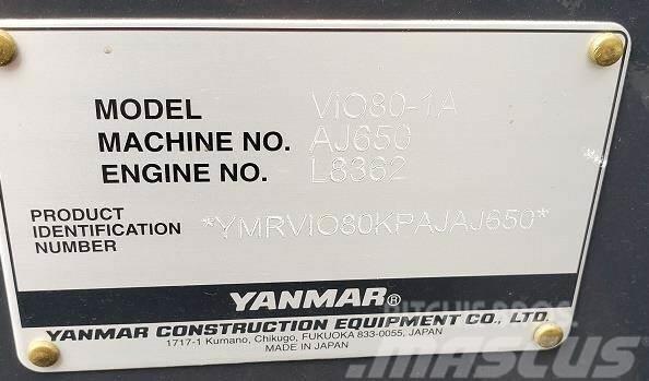 Yanmar VIO80-1A Lánctalpas kotrók